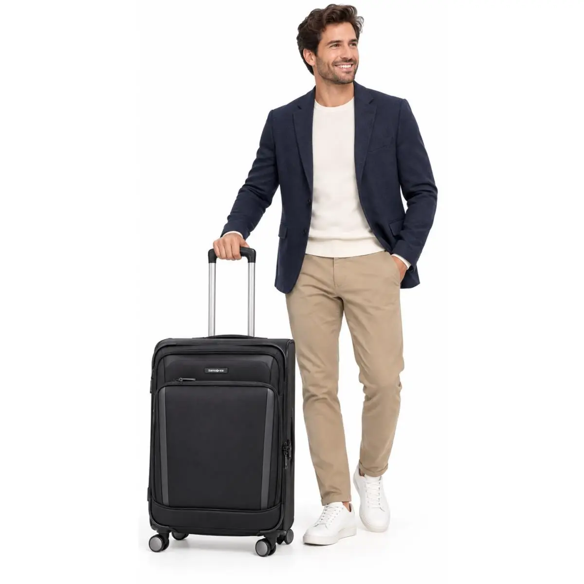 Samsonite X-tralight 4 28`` Suitcase Black Expandable Spinner Luggage