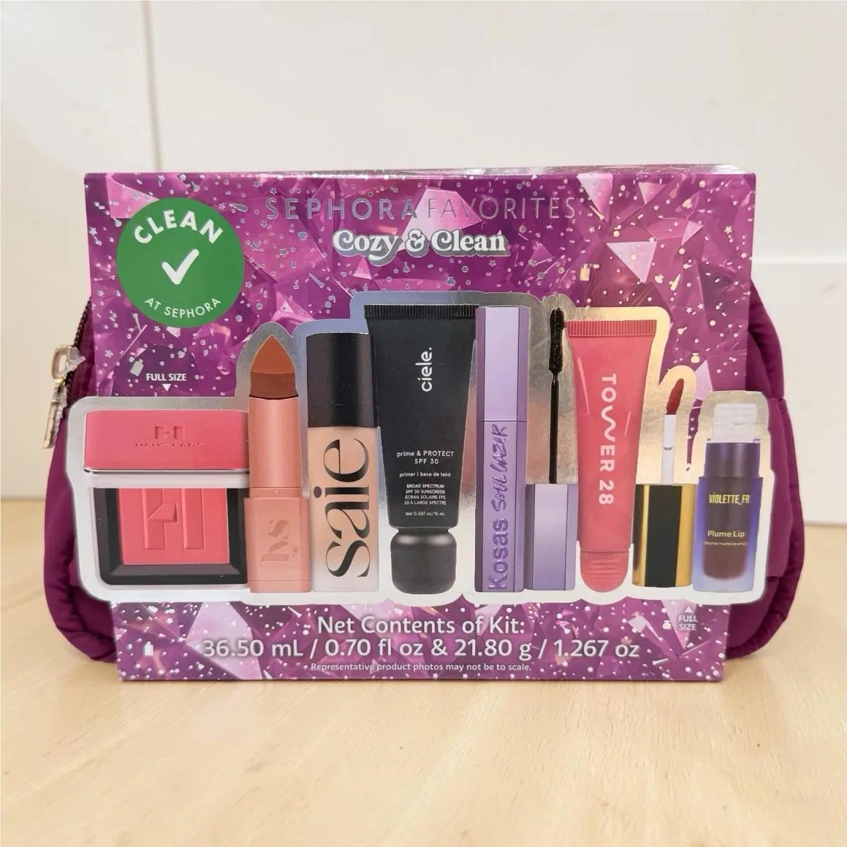 Sephora Favorites Cozy Clean Makeup Value Set 7-Piece 2026 Holiday Gift Kit