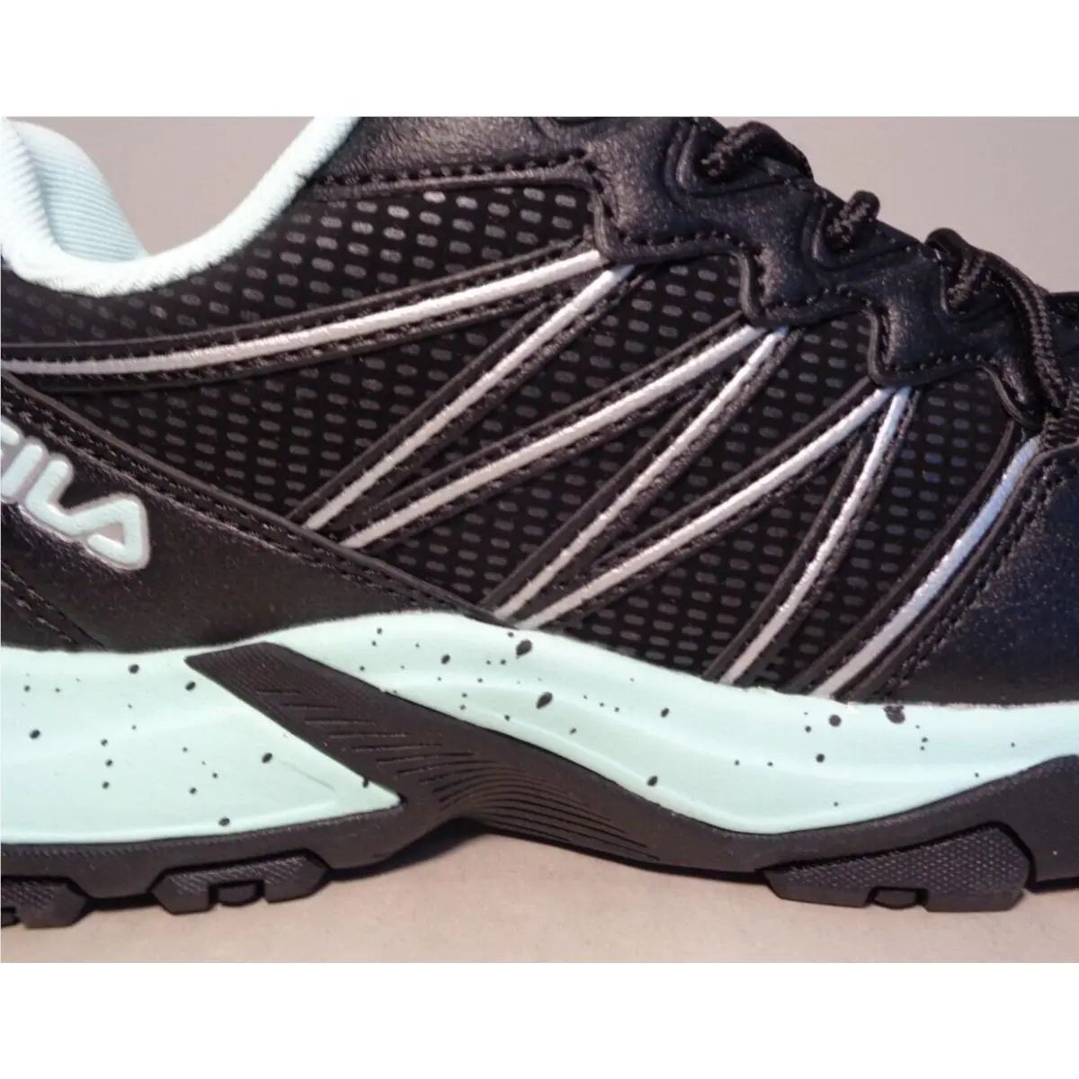 Fila shoes - Black/Black/Fila Aqua (UPC: 196447239278) 3