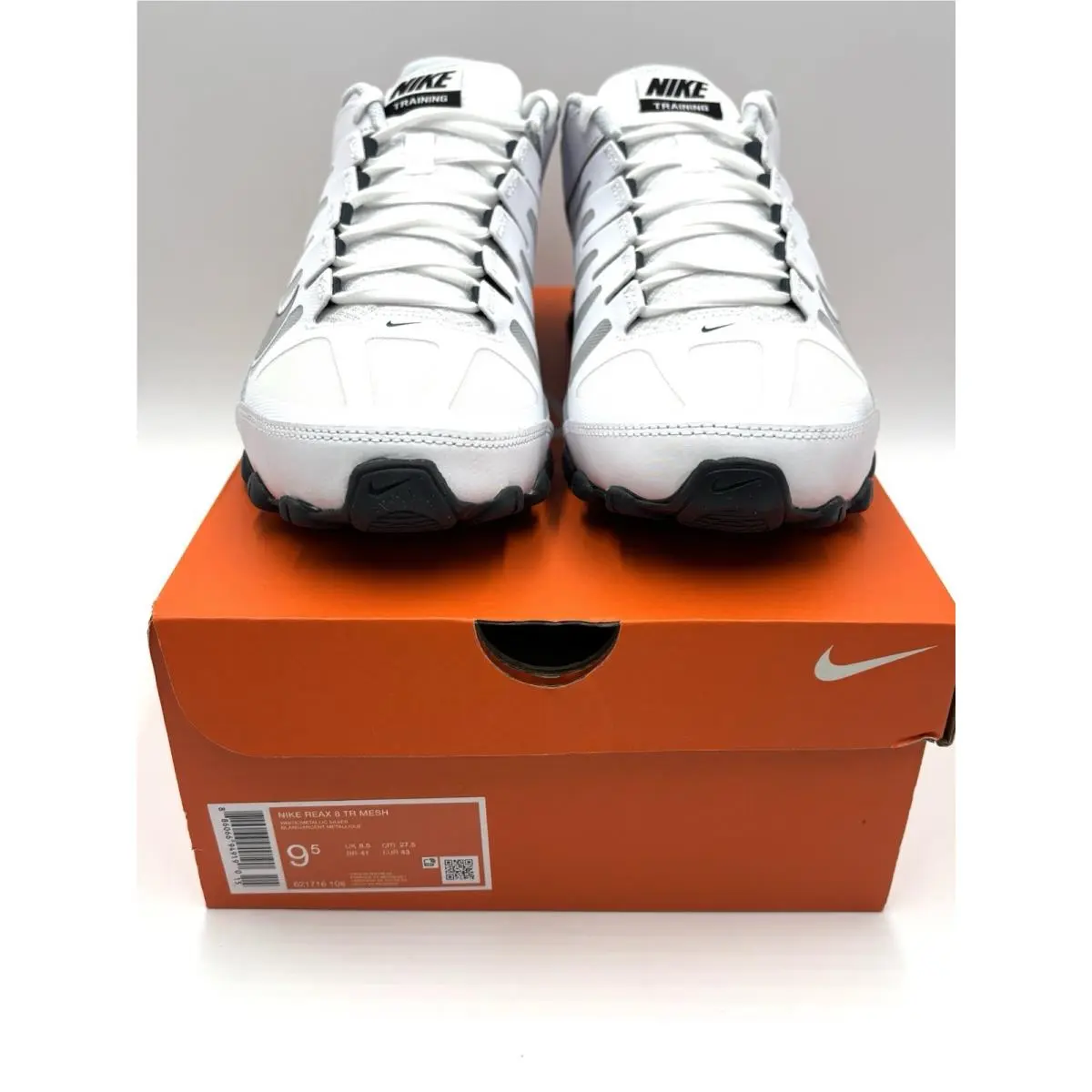 Nike shoes - nike reax 8 tr mesh - 621716 108 - white-metallic silver 10