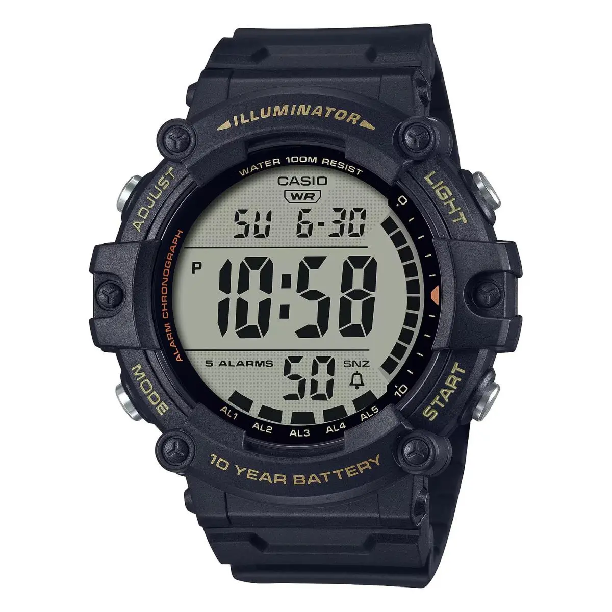 Casio Men`s AE-1500WH-1AV Digital Sports Watch Extra Large Display 100M Water