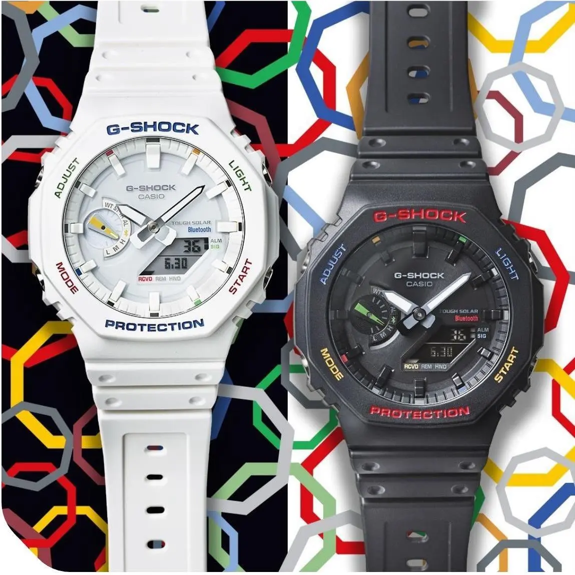 Lot OF 2  G-shocks GA-B2100FC-1A/7A Black Is White Is No Manual by Casio