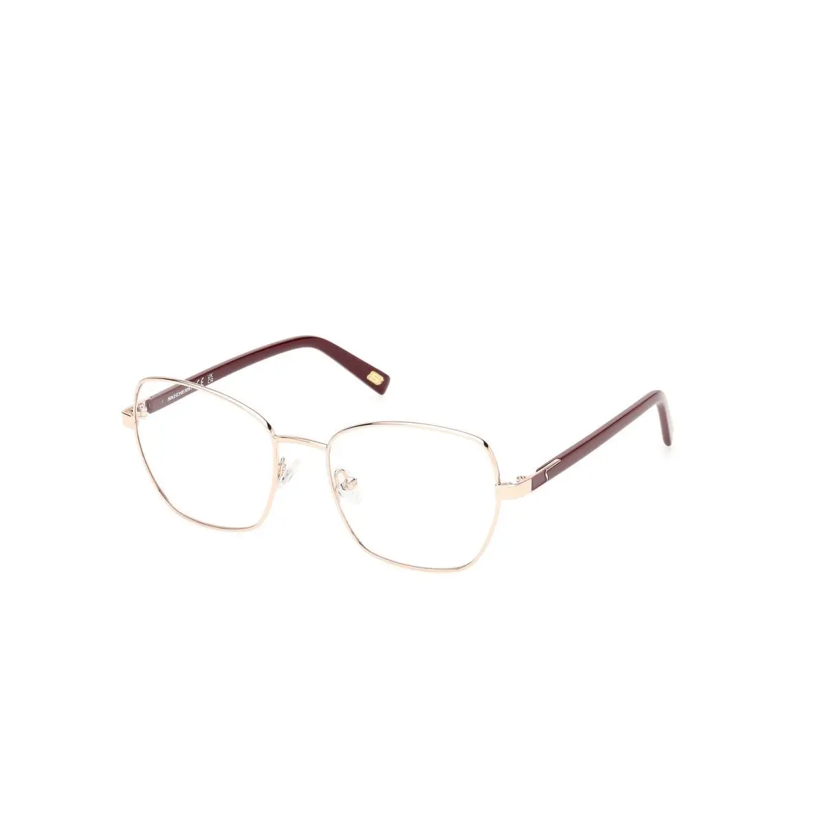 Skechers SE 50223 Shiny Rose Gold / Bordeaux 028 Size 54 Eyeglasses