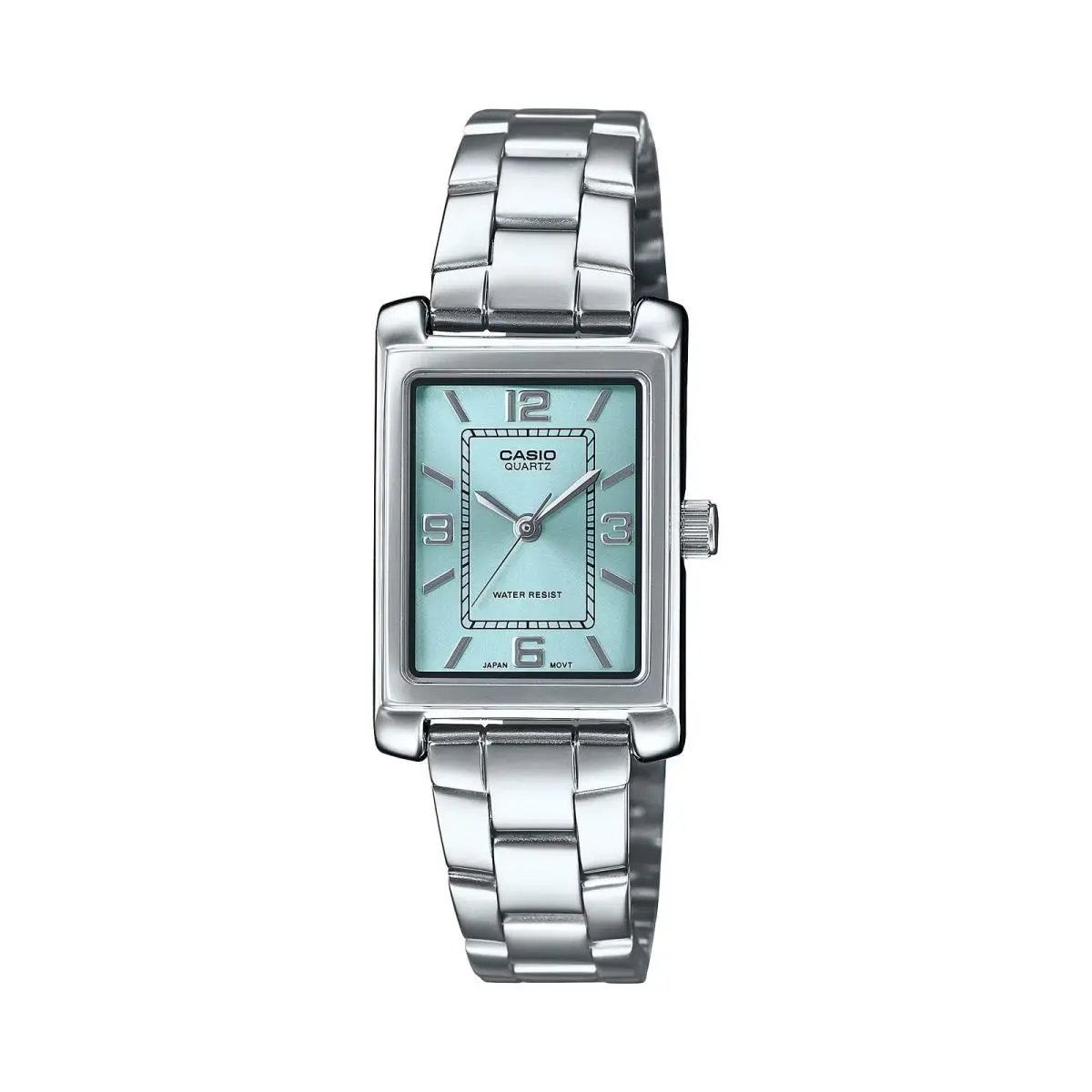 Women’s Silver Analog Watch Aqua Dial Stainless Steel Bracelet by Casio