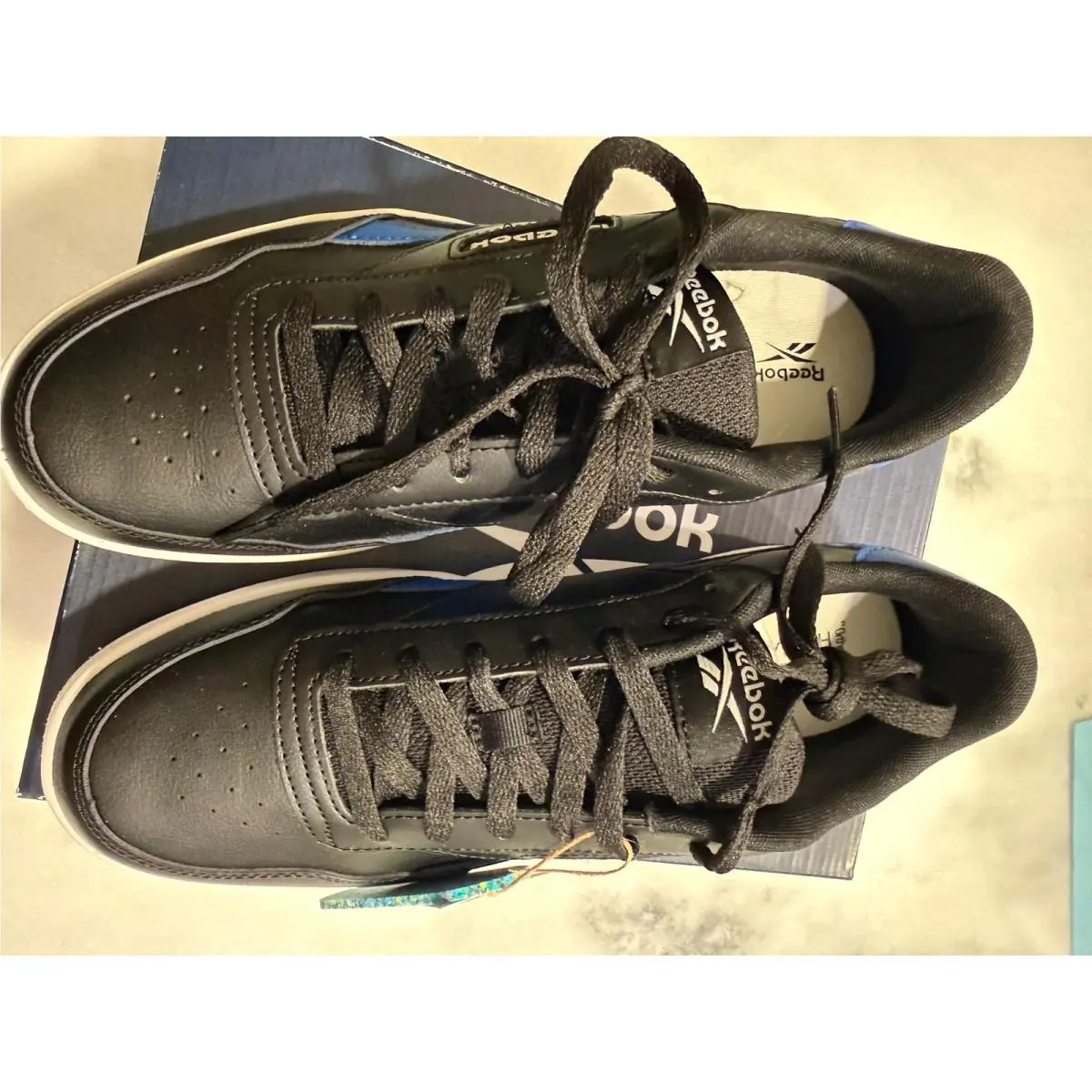 Reebok Court Advance Sneakers Mens Size 10 Black Blue Tennis Shoes 100069447