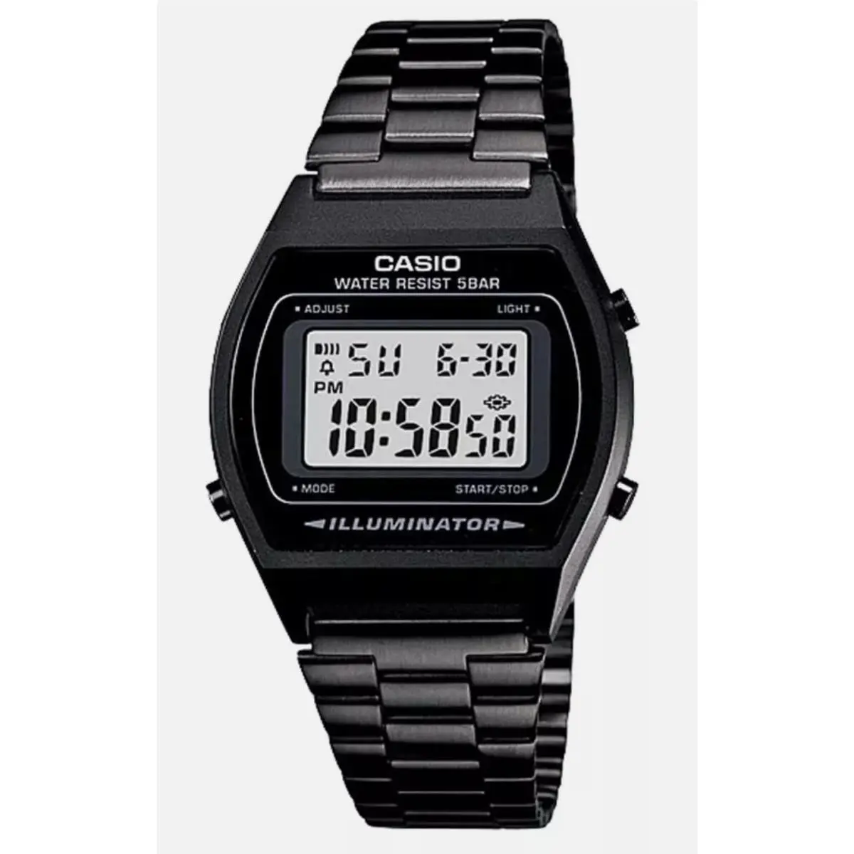 Casio B640WB-1AEF Unisex Digital Watch - Black Stainless Steel Band