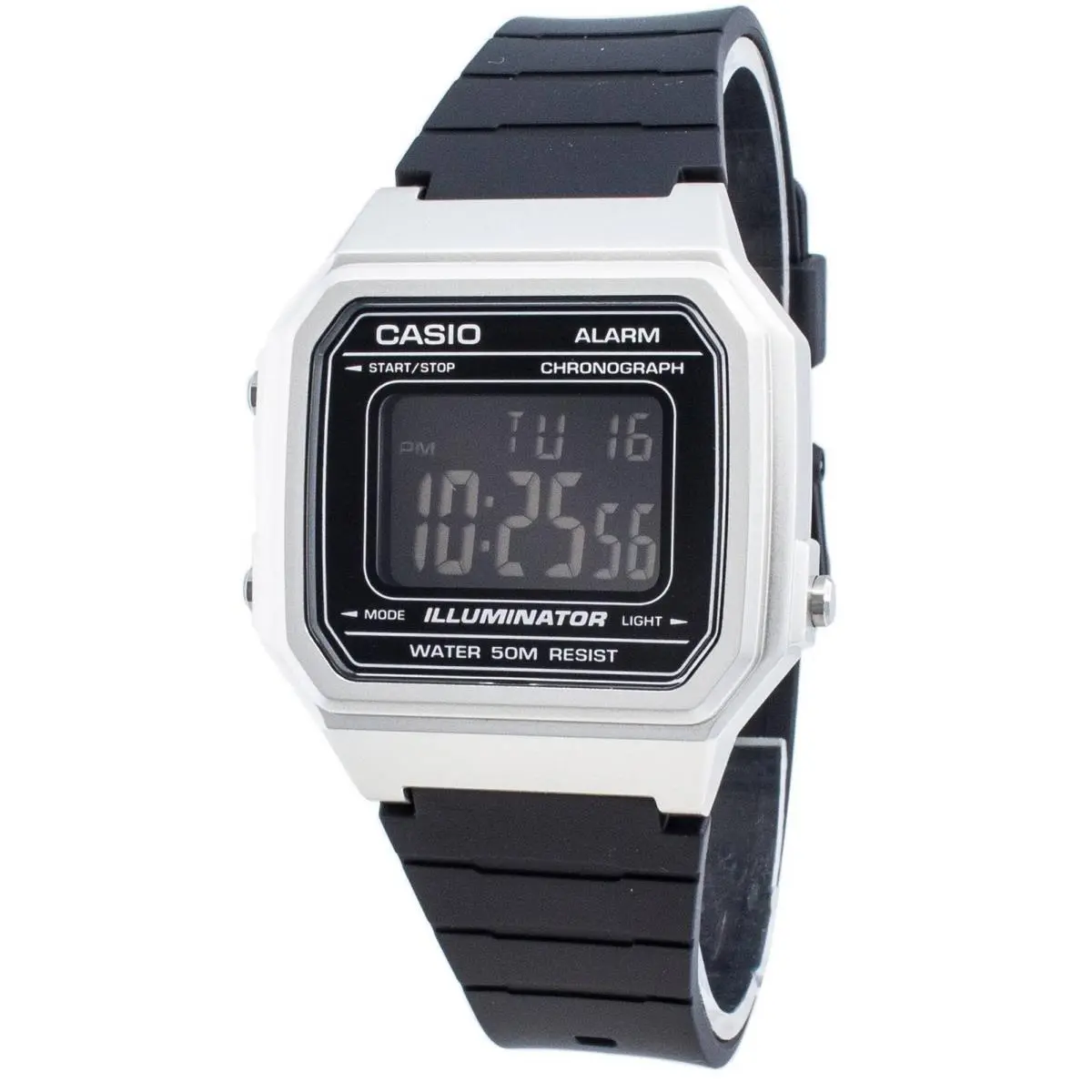 Casio Resin Strap Black Dial W-217HM-7BV Chronograph Quartz Men`s Watch