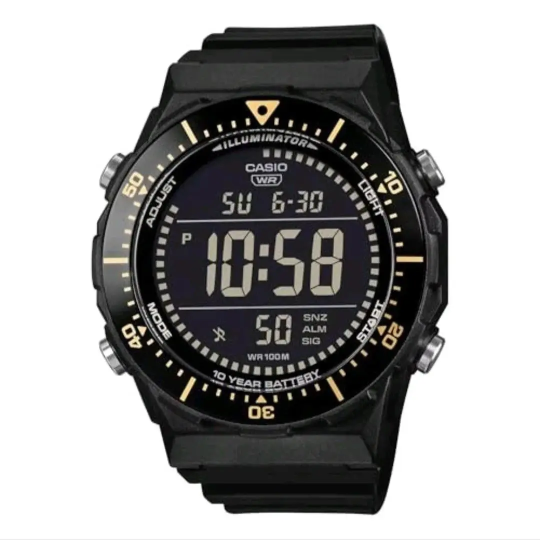 Casio AE-1700H-1BV Digital Men`s Digit Black Rotating Bezel Chrono Timer Alarm