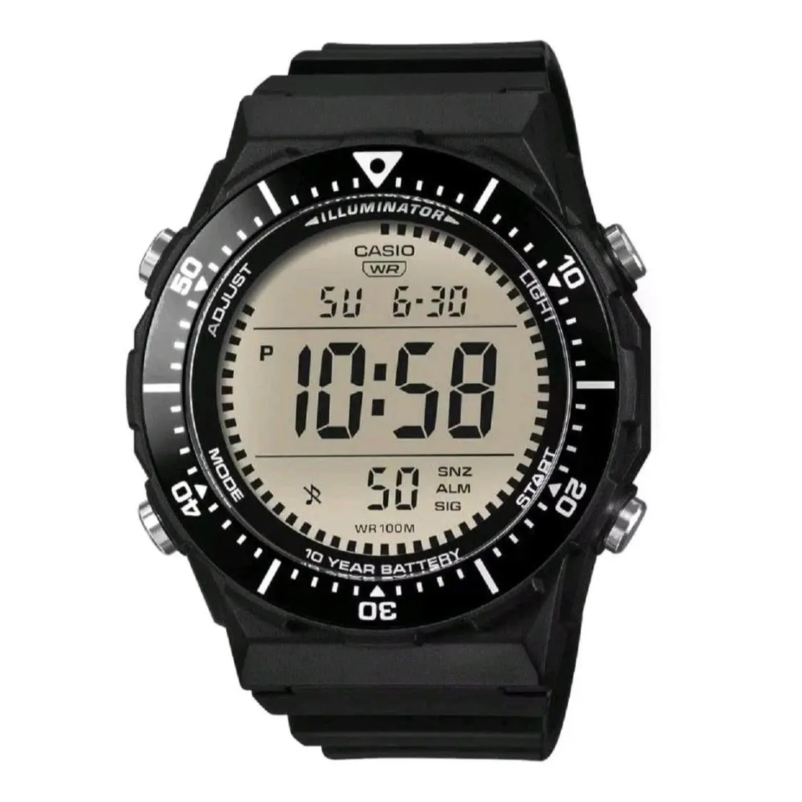 Casio Watch Sport AE-1700H-1AVEF Silicone Black Chrono Timer Alarm Digital