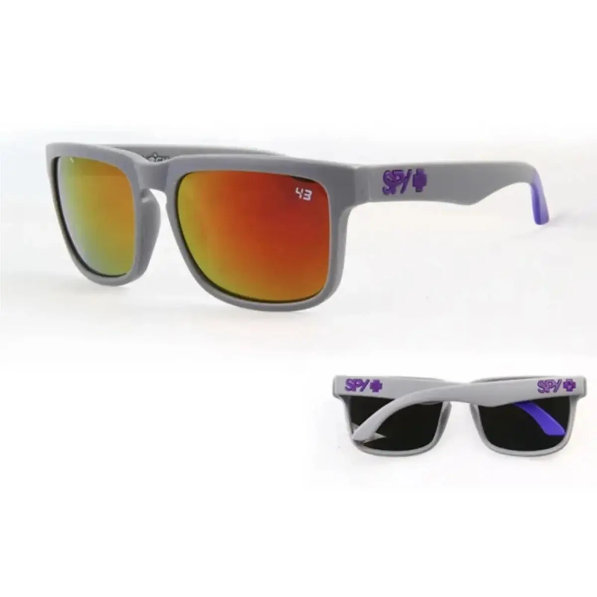Spy Optic Sunglasses Ken Block 43 Helm Grey/purple with Blue Temple Set