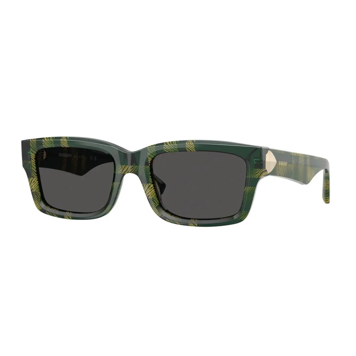 BE 4443 Check Green / Dark Grey 412587 Size 55 Sunglasses by Burberry