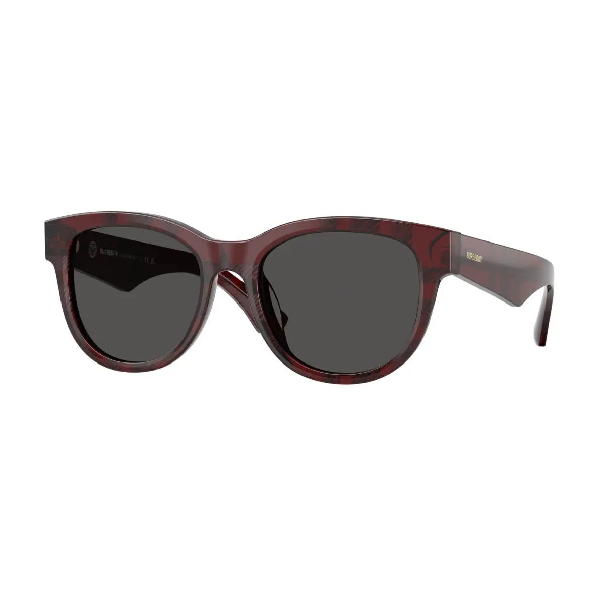 BE 4432 U Check Red Dark Grey 411587 Size 54 Sunglasses by Burberry