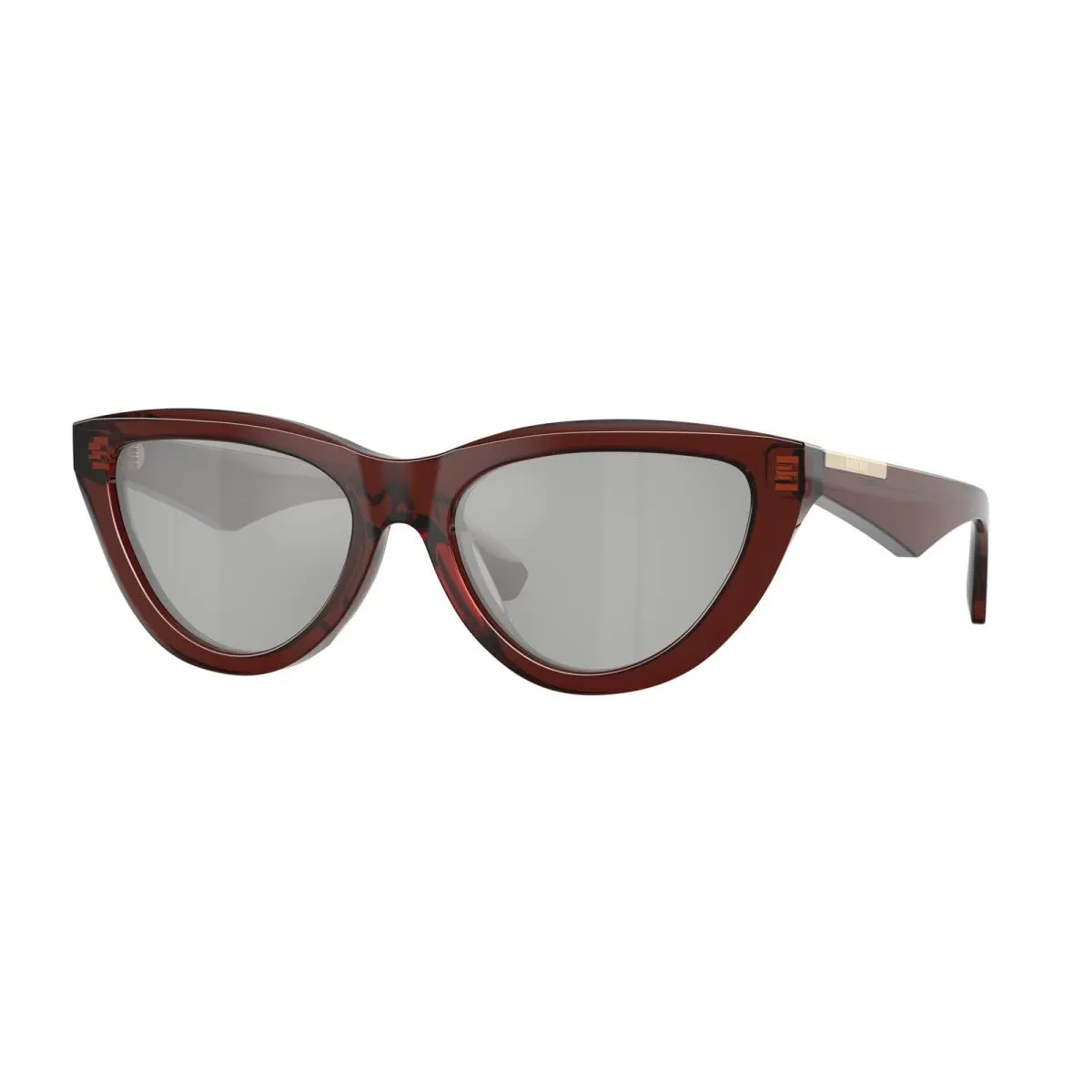 BE 4436 U Brown / Clear Mirror Silver 80 41448V Size 55 Sunglasses by Burberry