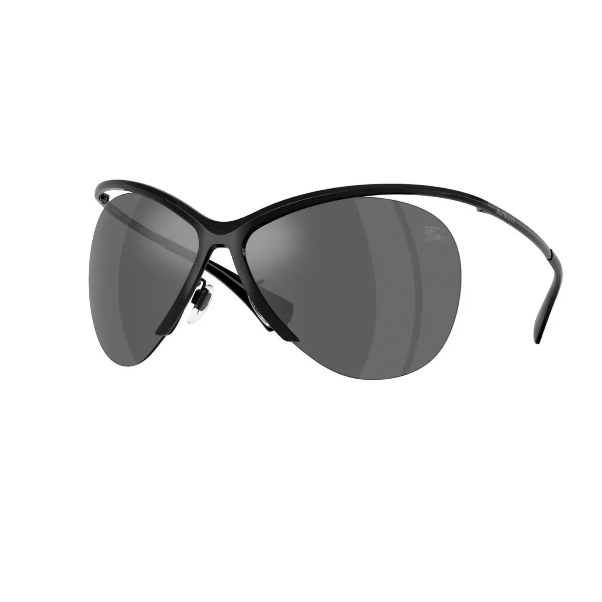 Burberry BE 3168 Black / Grey Mirror Silver 10016G Size 37 Sunglasses