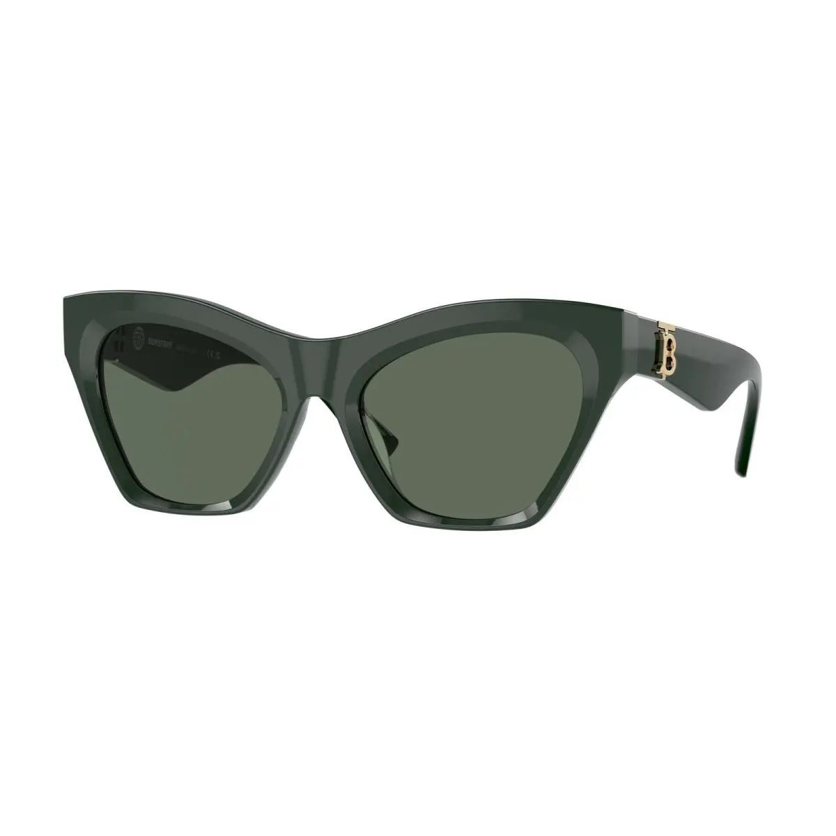 BE 4420 U Green Dark 403871 Size 55 Sunglasses by Burberry