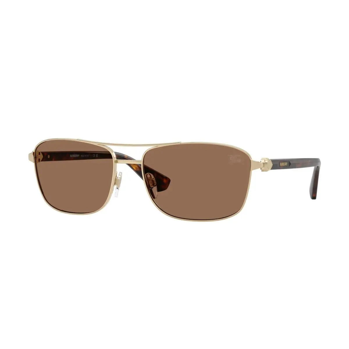 Burberry BE 3163 Light Gold / Dark Brown 110973 Size 60 Sunglasses