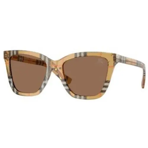 BE 4470 F Check Sand / Dark Brown 416373 Size 54 Sunglasses by Burberry
