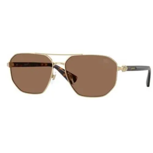 Burberry BE 3166 Light Gold / Dark Brown 110973 Size 60 Sunglasses