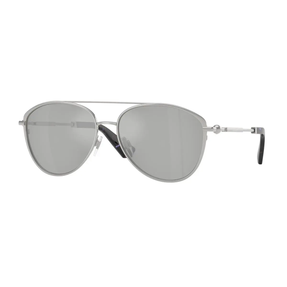 Burberry BE 3157 Silver Clear Mirror 10058V Size 59 Sunglasses