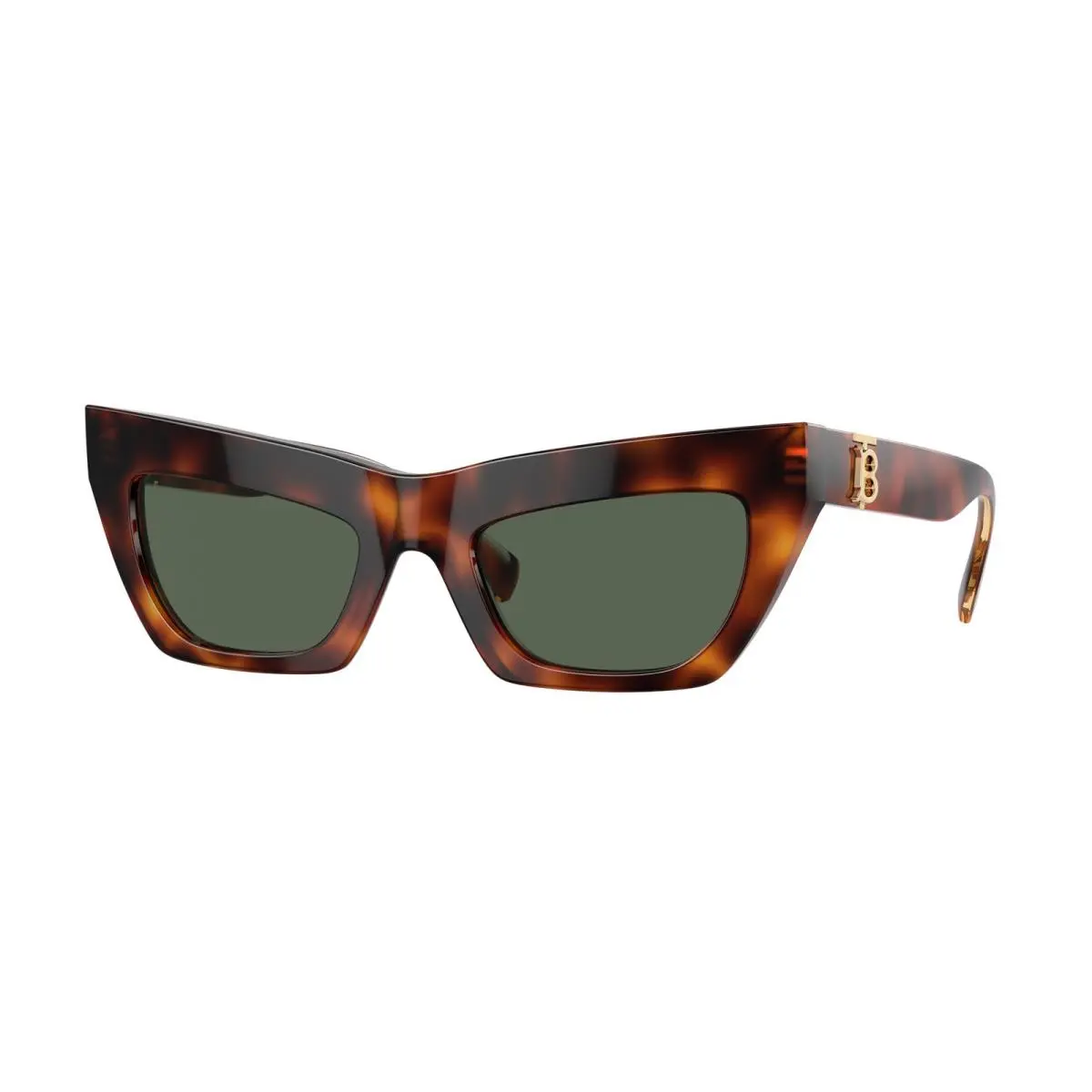 Burberry BE 4405 Light Havana Dark Green 331671 Size 51 Sunglasses