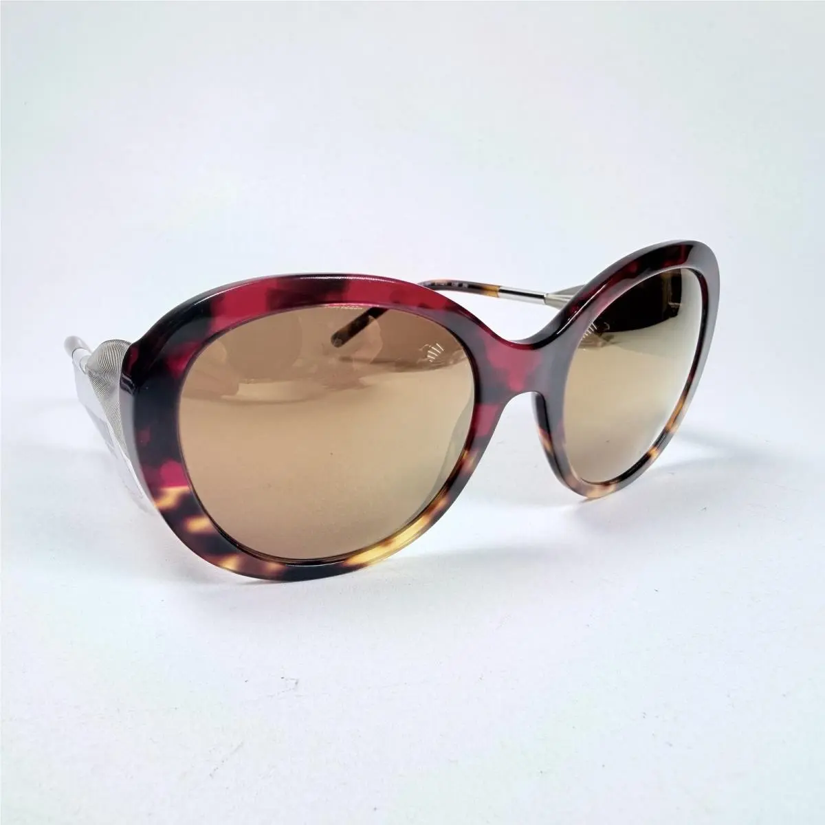 BE4191 36646H Sunglasses Red Havana w/ Brown Mirror Gold Lens 57mm by Burberry