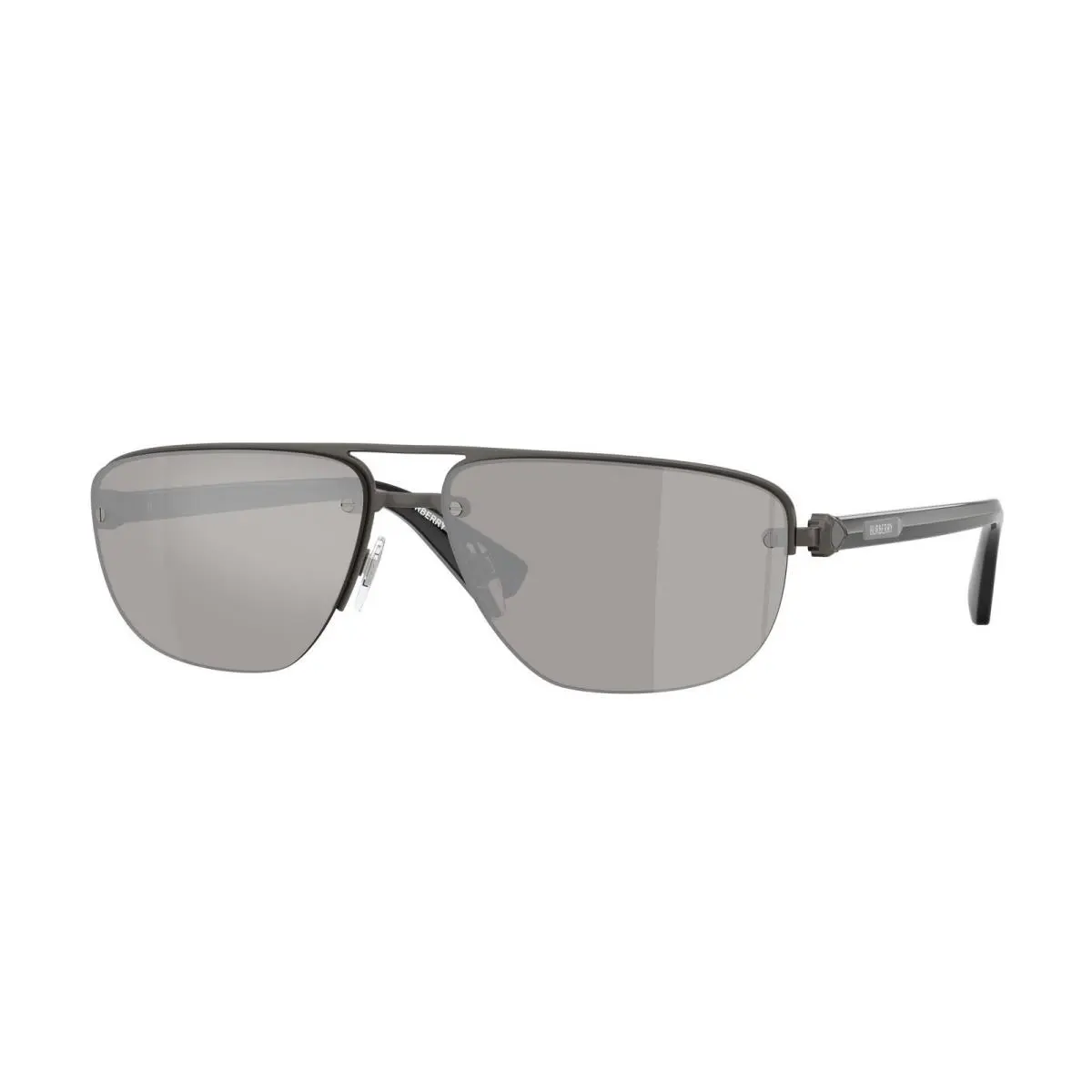 Burberry BE 3164 Matte Grey / Light Mirror Silver 13166G Size 62 Sunglasses
