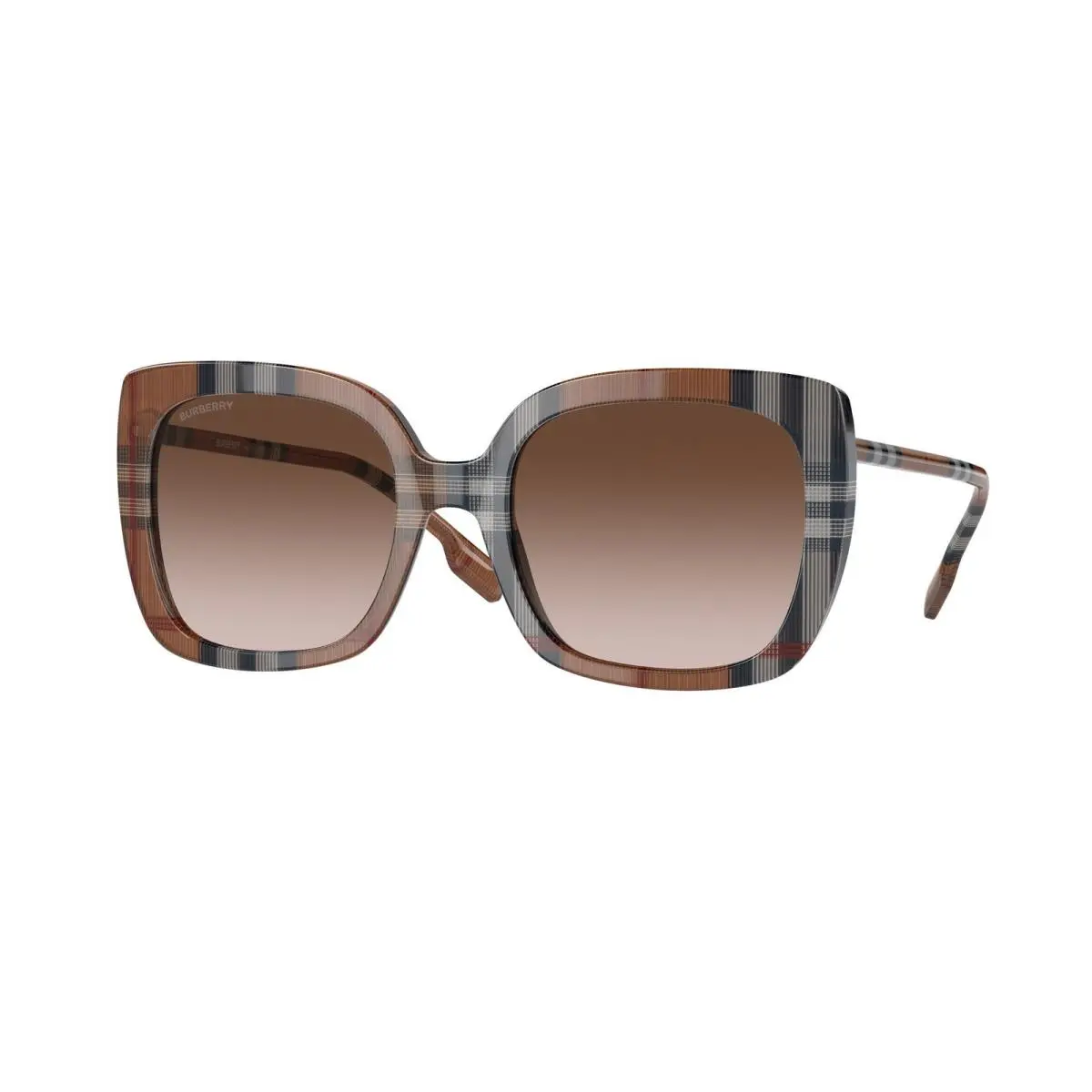 BE 4323 Caroll Check Brown Gradient Br 400513 Size 54 Sunglasses by Burberry
