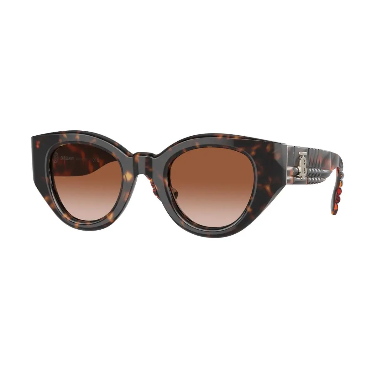 BE 4390 Meadow Dark Havana Brown Gradi 300213 Size 47 Sunglasses by Burberry