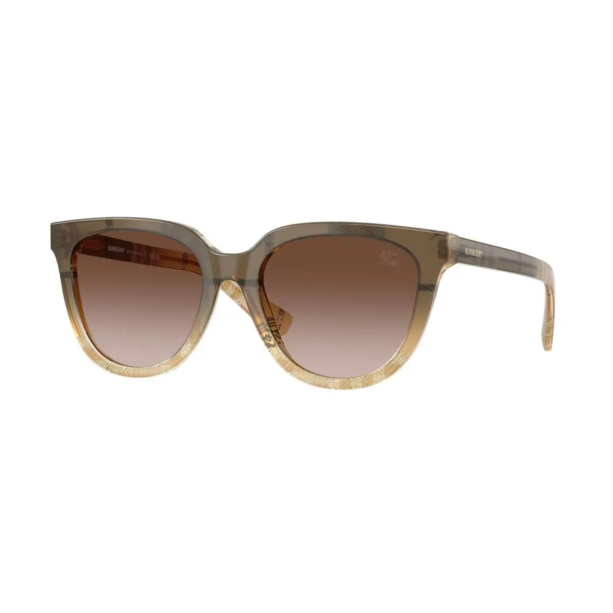 BE 4469 Check Gradient Beige / Brown 420113 Size 53 Sunglasses by Burberry