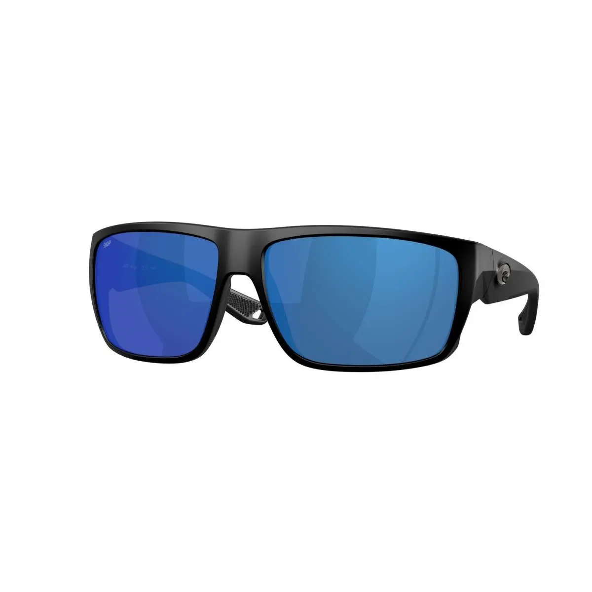 6 S 9129 Matte Black / Blue Mirror 580p 912909 Size 64 Sunglasses by Costa Del Mar