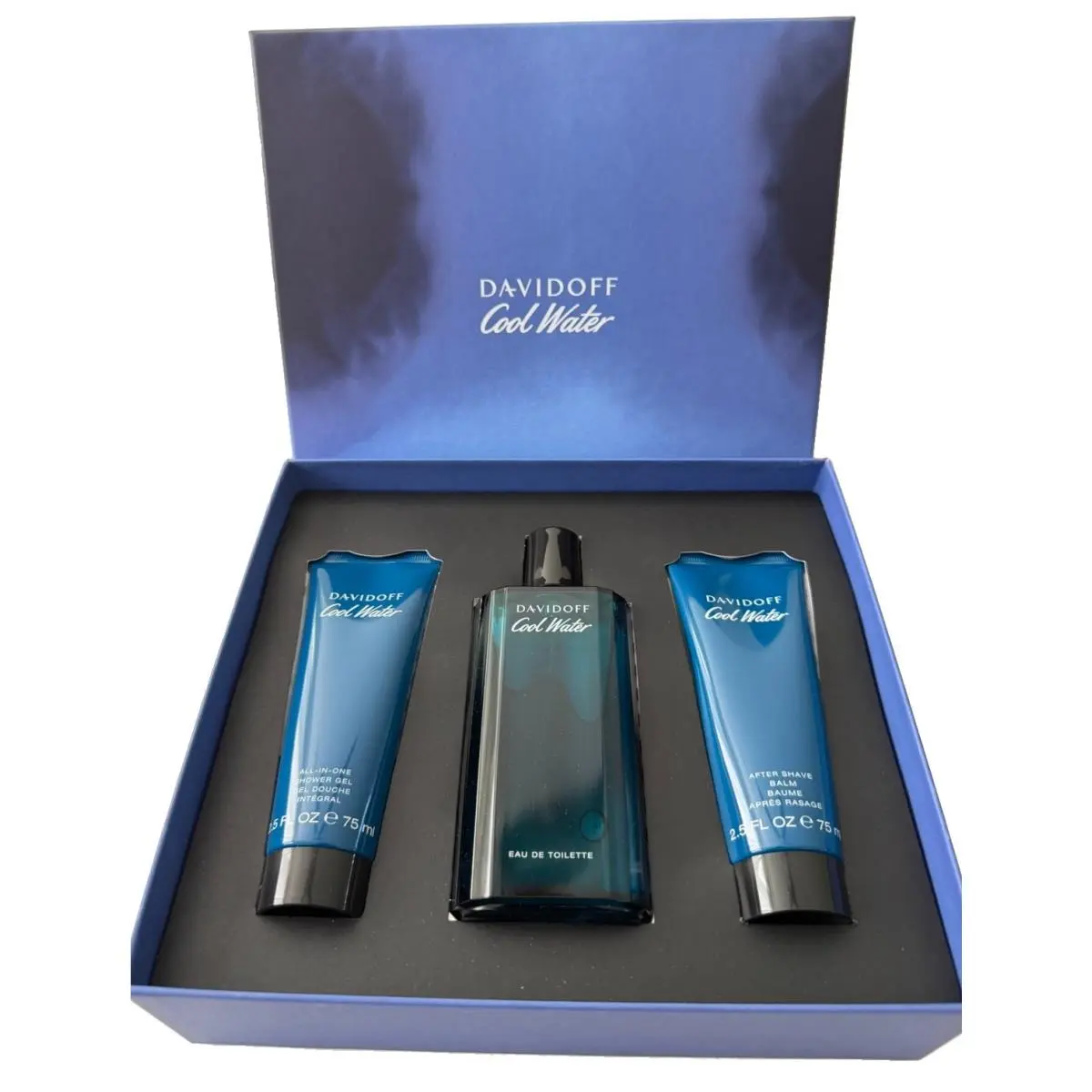 Cool Water by Davidoff Gift Set 4.2oz Edt Spray+2.5oz S/Gel+2.5oz A/s Balm