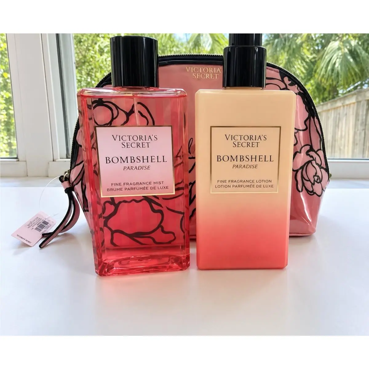 Victoria`s Secret Bombshell Paradise Fragrance Lotion Fragrance Body Mist Set