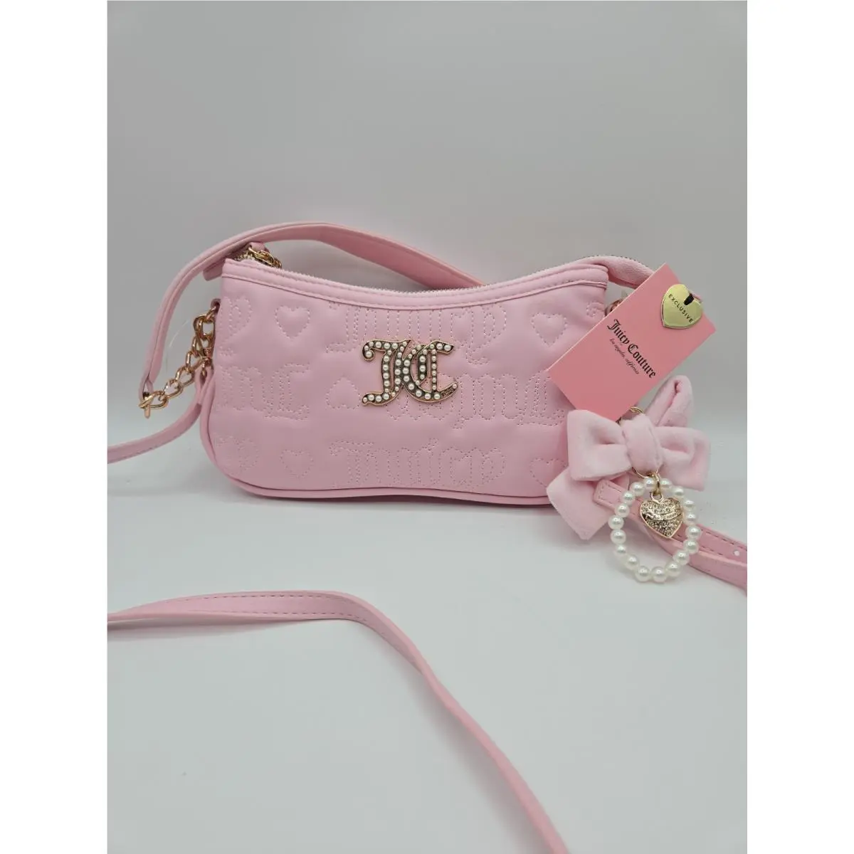 Shoulder Bag Dual Compartment Crossbody Light Pink/bag Charm by Juicy Couture