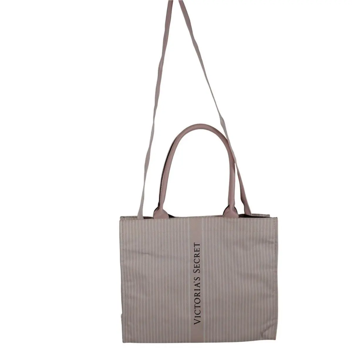 Victoria`s Secret Tote Bag Iconic Striped Weekender Shoulder Bag by Victoria's Secret