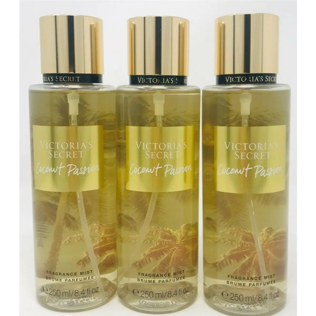 3 Victoria`s Secret Coconut Passion Fragrance Mist Parfumee 8.4 OZ