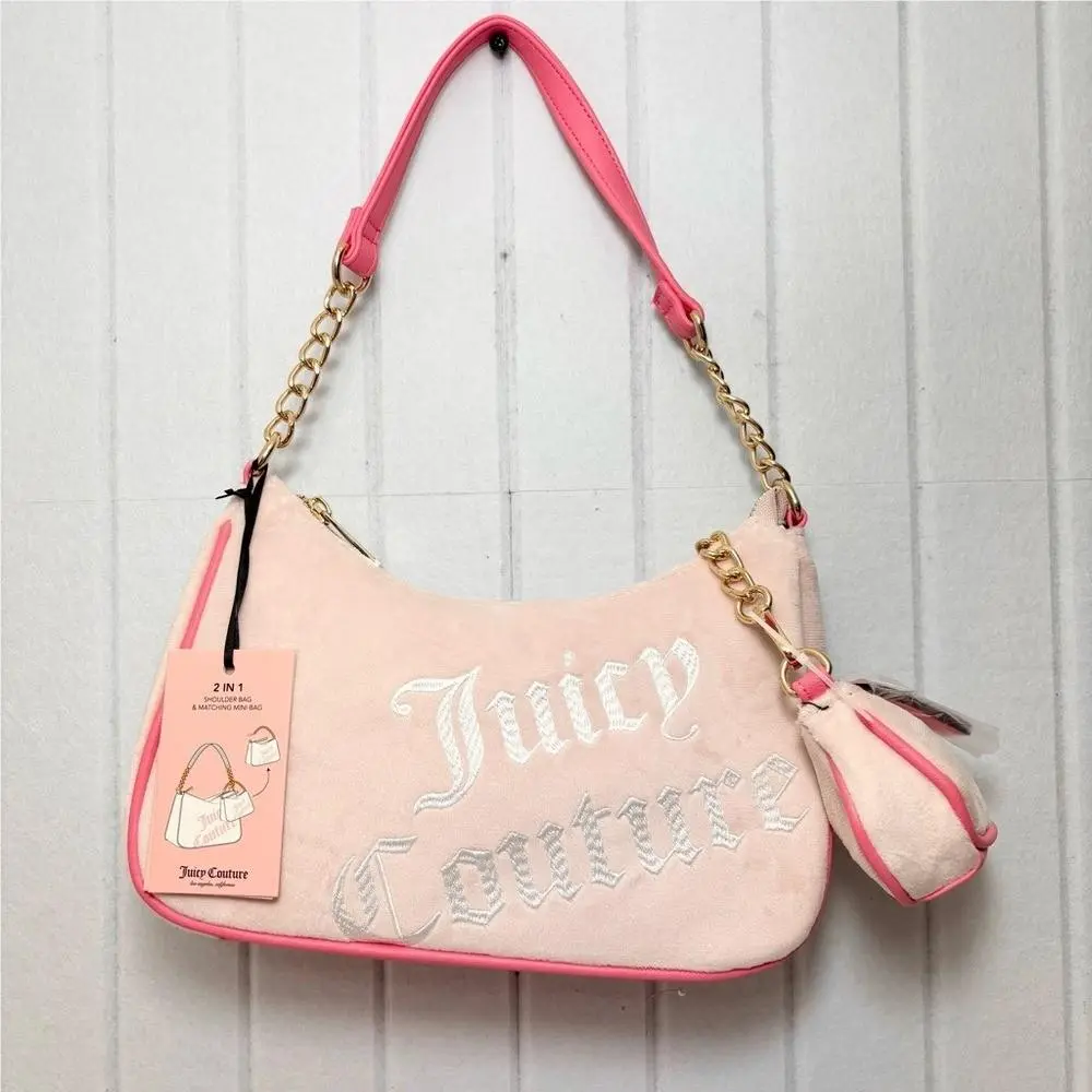 Powder Blush Pink Better Together Hobo Shoulder Purse+mini Bag by Juicy Couture