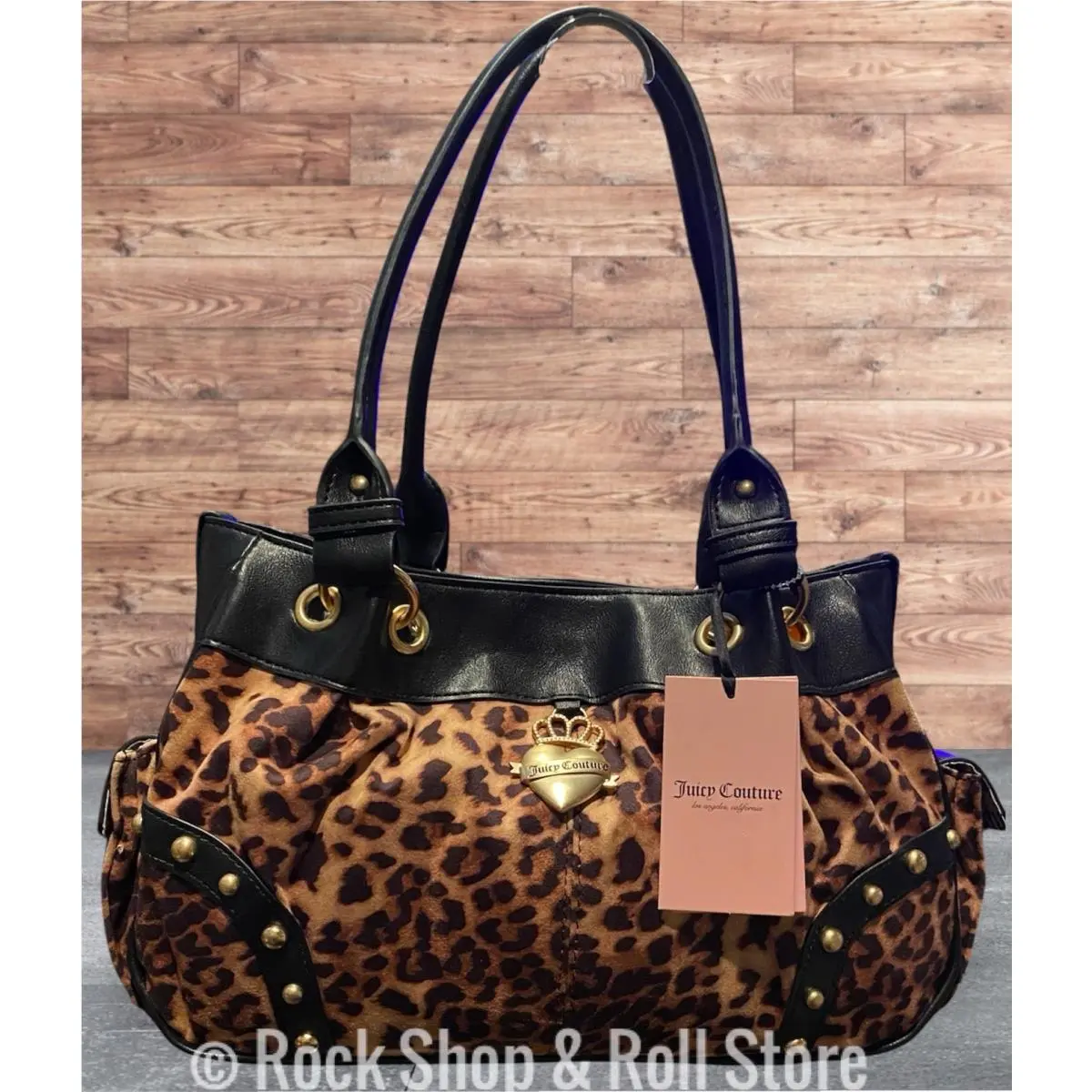 Viral  Retro Glam Satchel Shoulder Bag Natural Leopard Y2K by Juicy Couture