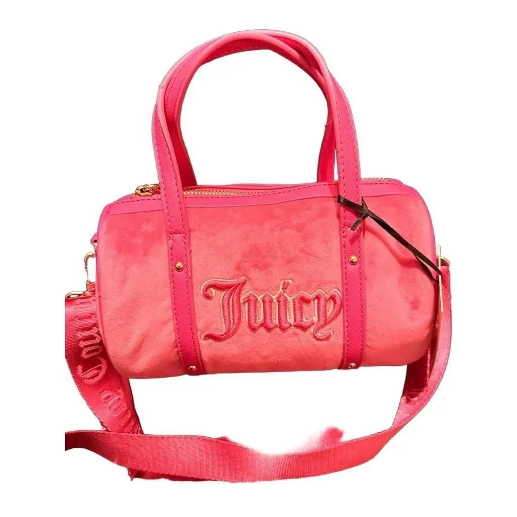 Velvet Mini Duffle Crossbody Bag Hot Pink by Juicy Couture