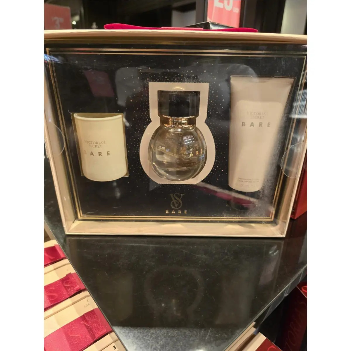 Victoria`s Secret Bare 3 Piece Luxe Fragrance Gift Set 1.7 Oz. Parfum