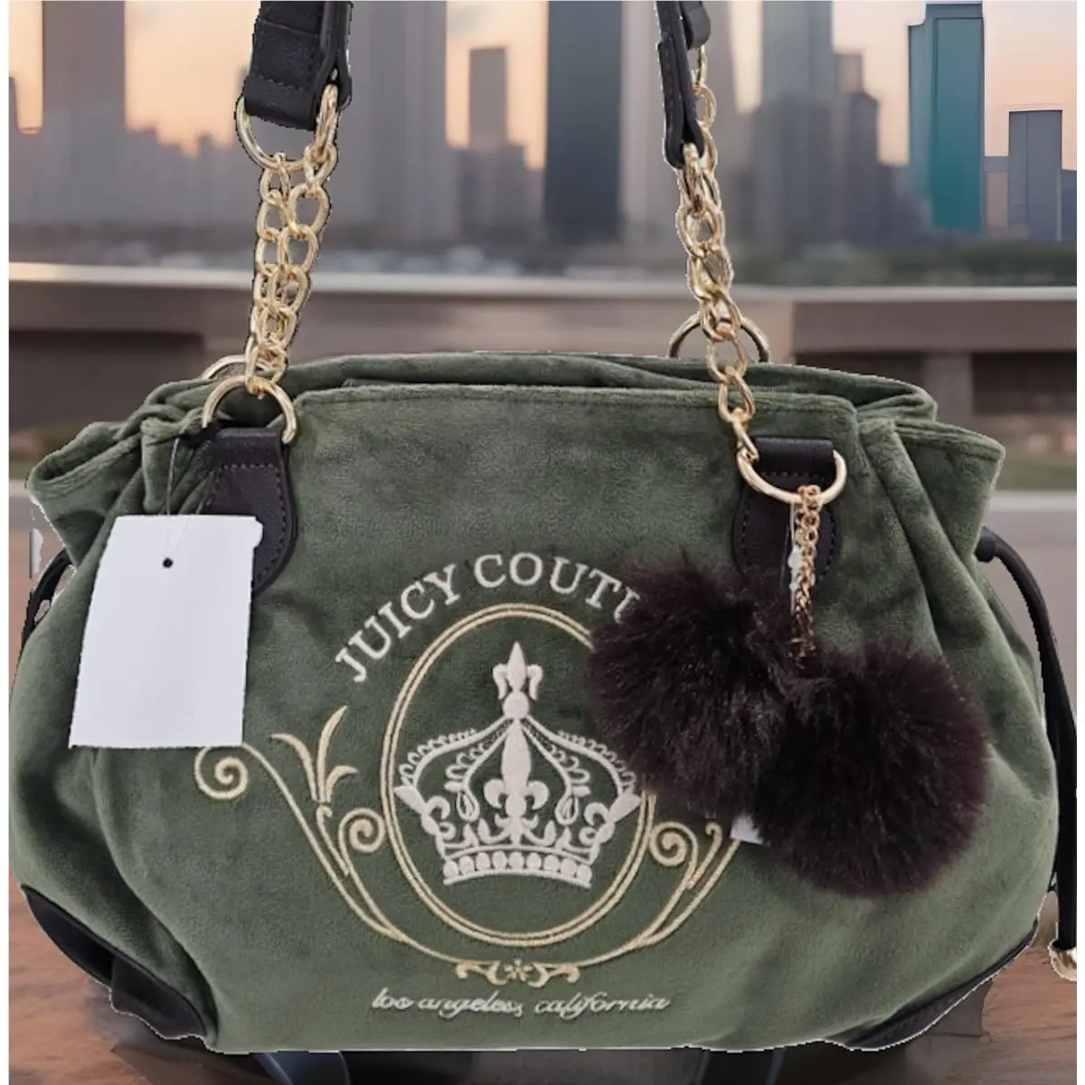 Super Green Juicy Magnifique Satchel Shoulder Bag by Juicy Couture