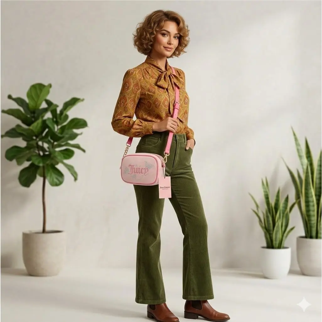Pink Crossbody Shoulder Tote Handbag Purse by Juicy Couture