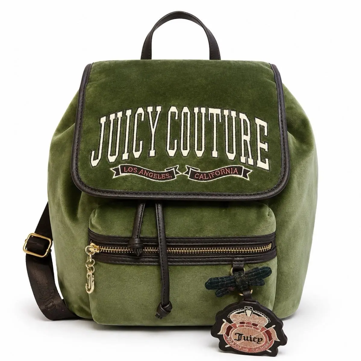 Couture University Super Greens Velour Backpack Charm by Juicy Couture