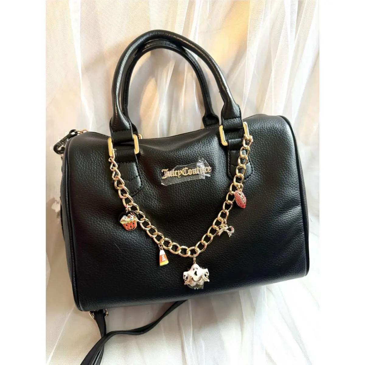 Halloween Black Handbag Purse Shoulder Bag W/charms by Juicy Couture