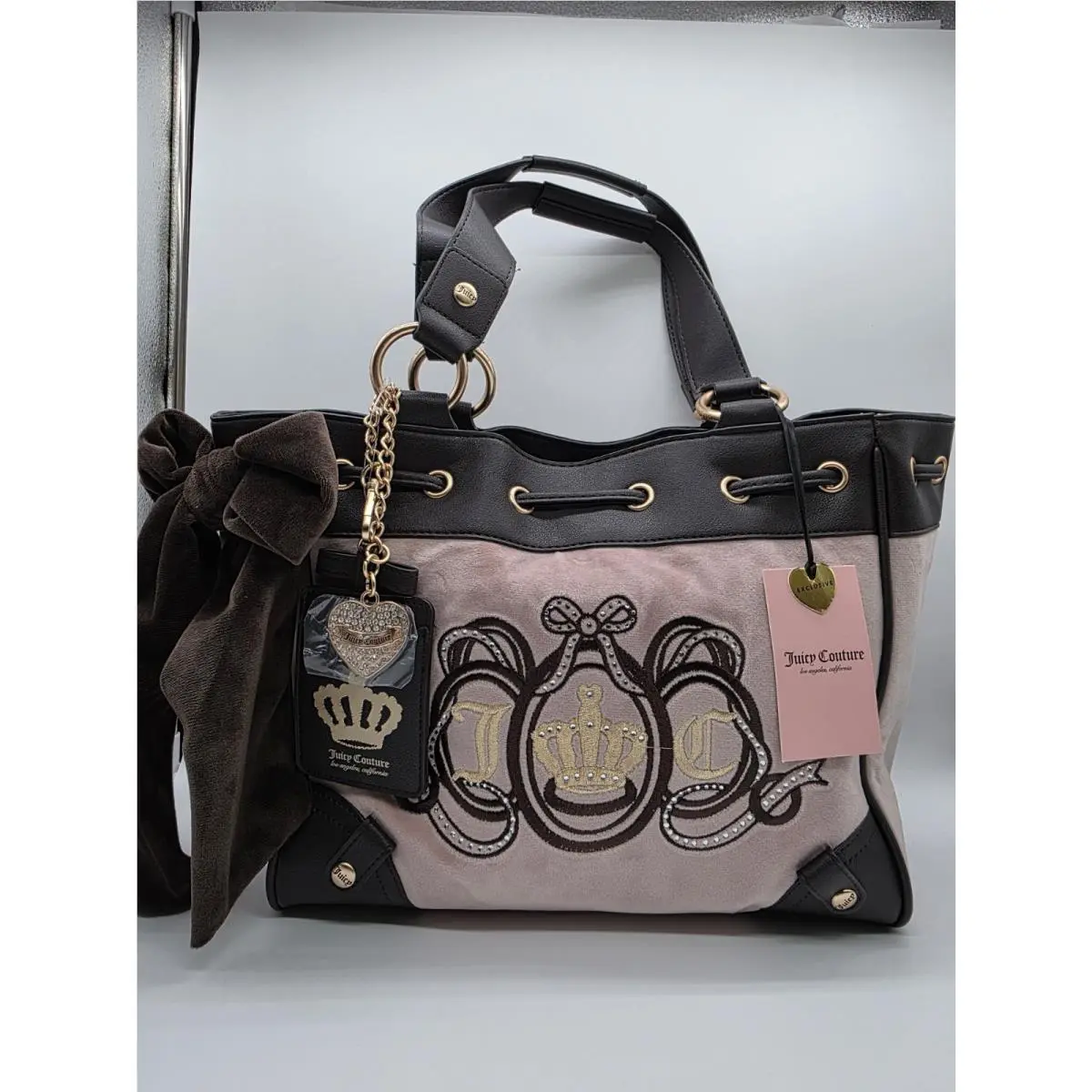 Lovers Club Pink Diamond Dusty Blush Tote Bag by Juicy Couture