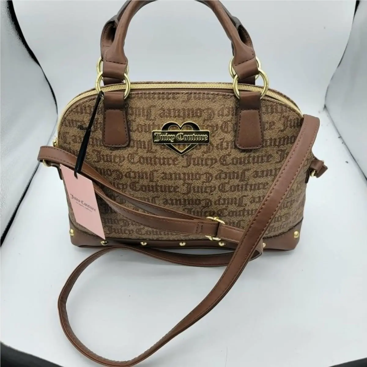 Chestnut Glam Dome Tote Bag Purse Y2K 2000s Women`s by Juicy Couture