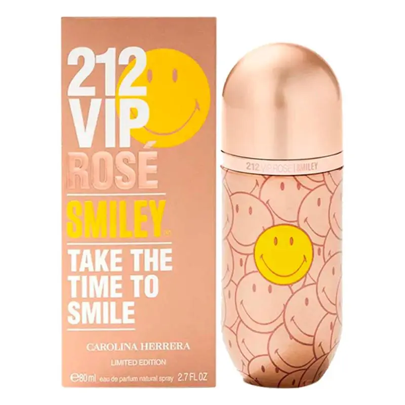 212 Vip Rose Smiley Women Limited Edition 2.7 Fl. Oz. Eau De Parfum Spray by Carolina Herrera