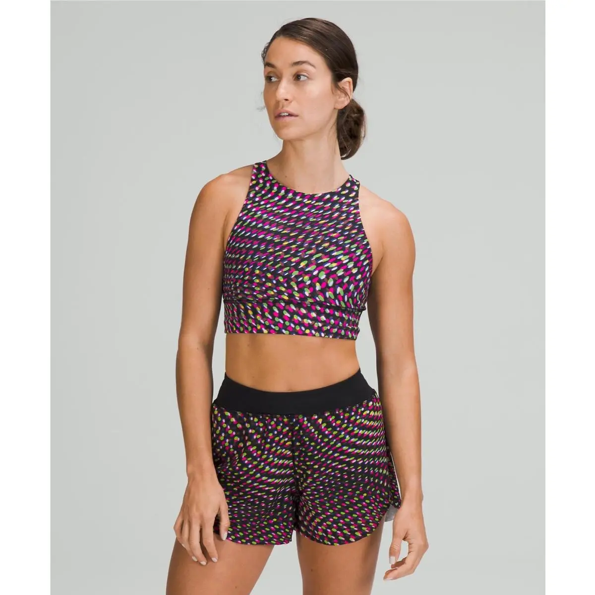 Lululemon Seawheeze Energy Bra High Neck Long Line To The Beat Raspberry 6 8 10