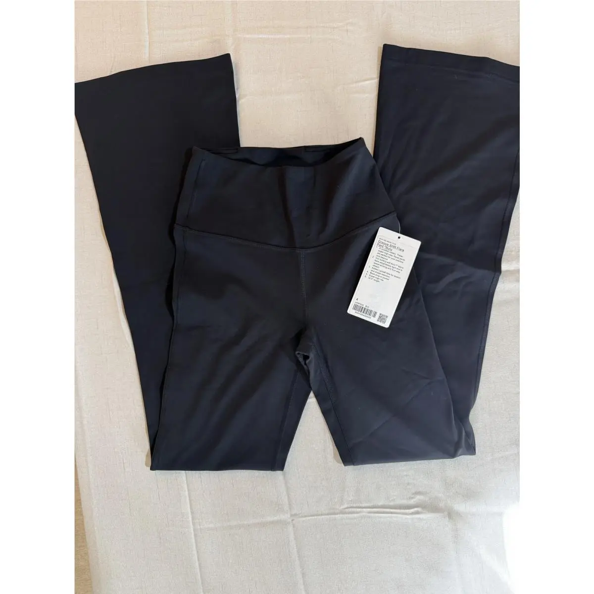 Lululemon Groove Super High Rise Flare Pant Nulu 32.5 Black LW5FG2S