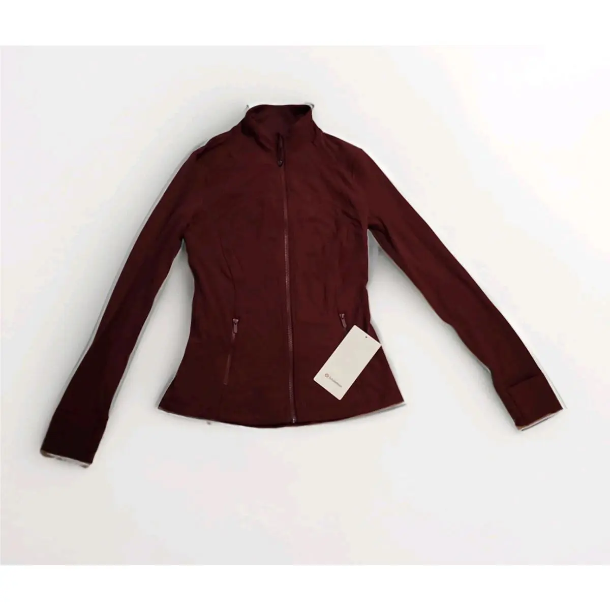 Lululemon Define Jacket Nulu Burgundy Bay Size 8 W4CD5S Thumbholes