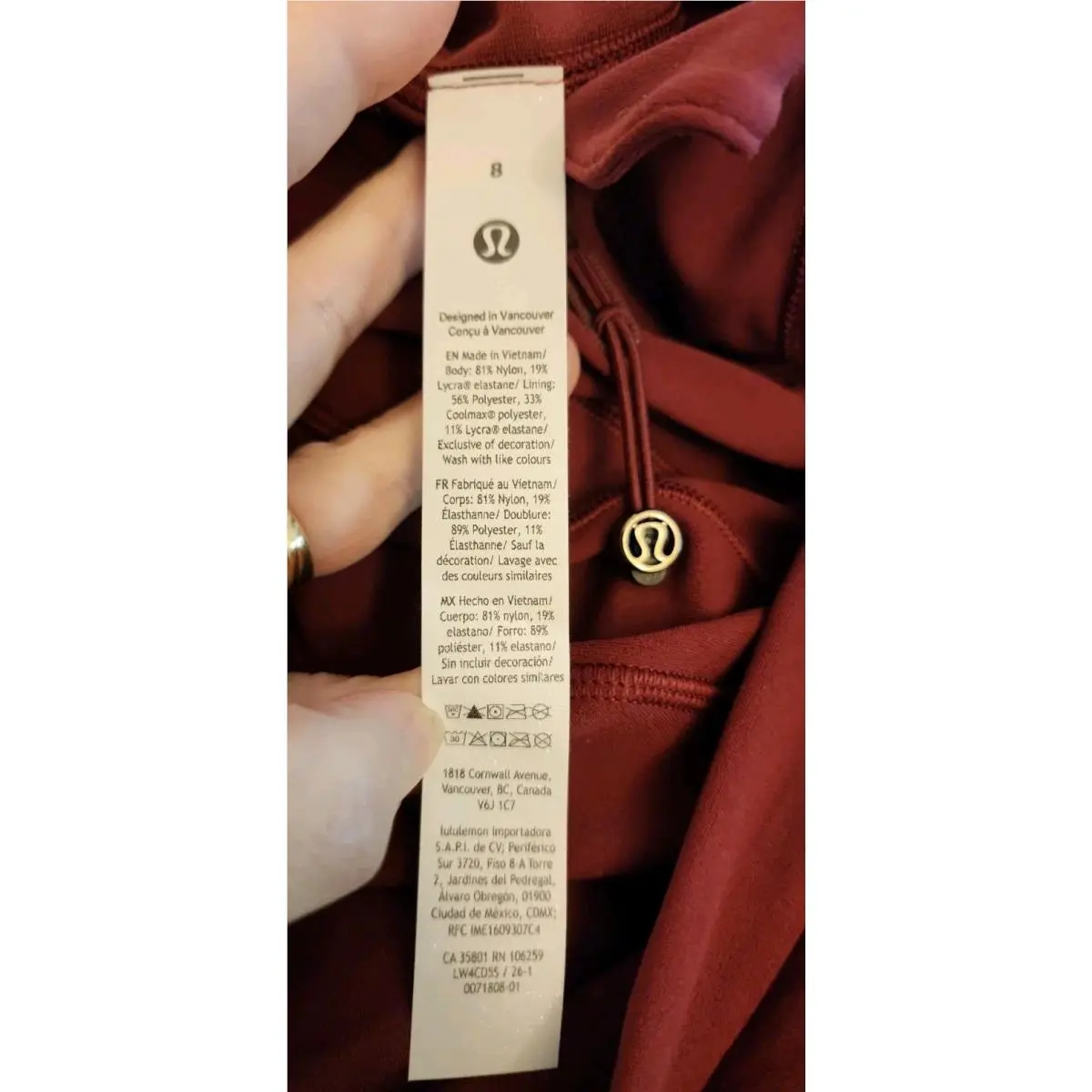 Lululemon clothing - Lululemon Define jacket Nulu - Define jacket Nulu - W4CD5S - burgundy bay (UPC: 000158549994) 7